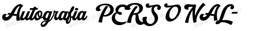 Autografia PERSONAL字体转换